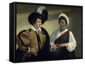 The Fortune Teller-Caravaggio-Framed Stretched Canvas