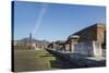 The Forum and Vesuvius Volcano, Pompeii, UNESCO World Heritage Site, Campania, Italy, Europe-Angelo Cavalli-Stretched Canvas