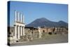 The Forum and Vesuvius Volcano, Pompeii, UNESCO World Heritage Site, Campania, Italy, Europe-Angelo Cavalli-Stretched Canvas