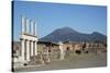 The Forum and Vesuvius Volcano, Pompeii, UNESCO World Heritage Site, Campania, Italy, Europe-Angelo Cavalli-Stretched Canvas