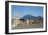 The Forum and Vesuvius Volcano, Pompeii, UNESCO World Heritage Site, Campania, Italy, Europe-Angelo Cavalli-Framed Photographic Print