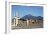 The Forum and Vesuvius Volcano, Pompeii, UNESCO World Heritage Site, Campania, Italy, Europe-Angelo Cavalli-Framed Photographic Print