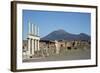 The Forum and Vesuvius Volcano, Pompeii, UNESCO World Heritage Site, Campania, Italy, Europe-Angelo Cavalli-Framed Photographic Print