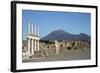 The Forum and Vesuvius Volcano, Pompeii, UNESCO World Heritage Site, Campania, Italy, Europe-Angelo Cavalli-Framed Photographic Print