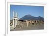 The Forum and Vesuvius Volcano, Pompeii, UNESCO World Heritage Site, Campania, Italy, Europe-Angelo Cavalli-Framed Photographic Print