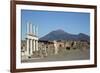 The Forum and Vesuvius Volcano, Pompeii, UNESCO World Heritage Site, Campania, Italy, Europe-Angelo Cavalli-Framed Photographic Print