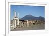 The Forum and Vesuvius Volcano, Pompeii, UNESCO World Heritage Site, Campania, Italy, Europe-Angelo Cavalli-Framed Photographic Print