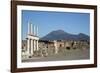 The Forum and Vesuvius Volcano, Pompeii, UNESCO World Heritage Site, Campania, Italy, Europe-Angelo Cavalli-Framed Photographic Print