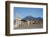 The Forum and Vesuvius Volcano, Pompeii, UNESCO World Heritage Site, Campania, Italy, Europe-Angelo Cavalli-Framed Photographic Print