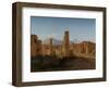 The Forum at Pompeii with Vesuvius in the Background, 1841-Christen Schiellerup Købke-Framed Giclee Print