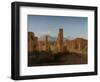 The Forum at Pompeii with Vesuvius in the Background, 1841-Christen Schiellerup Købke-Framed Giclee Print