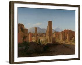 The Forum at Pompeii with Vesuvius in the Background, 1841-Christen Schiellerup Købke-Framed Giclee Print