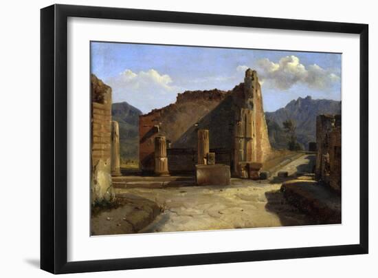 The Forum of Pompeii', C1816-1822-Achille Etna Michallon-Framed Premium Giclee Print