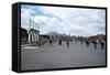 The Forum of Pompeii with Mount Vesuvius in the Background, Pompeii, Campania, Italy-Oliviero Olivieri-Framed Stretched Canvas