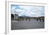 The Forum of Pompeii with Mount Vesuvius in the Background, Pompeii, Campania, Italy-Oliviero Olivieri-Framed Photographic Print