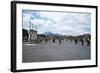 The Forum of Pompeii with Mount Vesuvius in the Background, Pompeii, Campania, Italy-Oliviero Olivieri-Framed Photographic Print