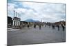 The Forum of Pompeii with Mount Vesuvius in the Background, Pompeii, Campania, Italy-Oliviero Olivieri-Mounted Photographic Print