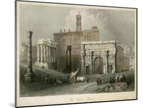 The Forum- Rome, Italy-W.H. Bartlett-Mounted Art Print