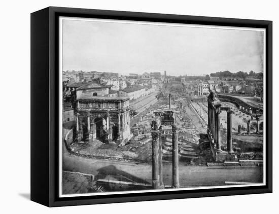The Forum, Rome, Late 19th Century-John L Stoddard-Framed Stretched Canvas