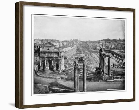 The Forum, Rome, Late 19th Century-John L Stoddard-Framed Giclee Print