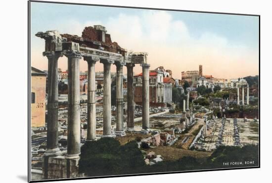The Forum, Rome-null-Mounted Art Print