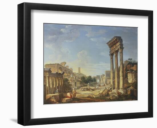 The Forum, Rome-Giovanni Paolo Pannini-Framed Premium Giclee Print