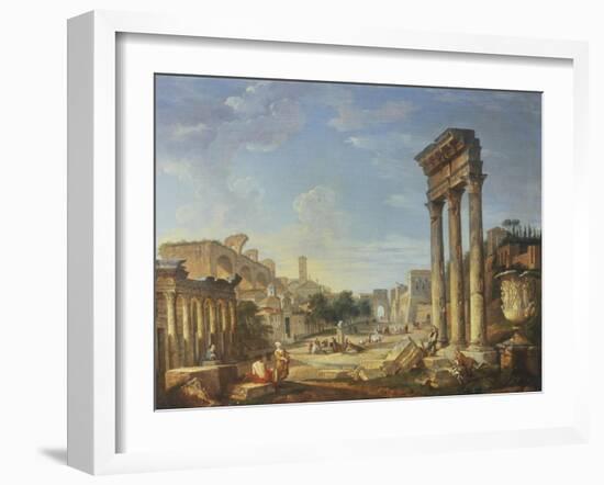 The Forum, Rome-Giovanni Paolo Pannini-Framed Giclee Print