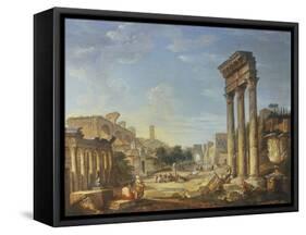 The Forum, Rome-Giovanni Paolo Pannini-Framed Stretched Canvas