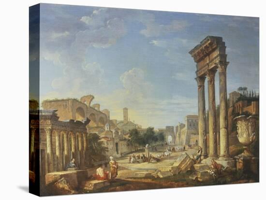 The Forum, Rome-Giovanni Paolo Pannini-Stretched Canvas