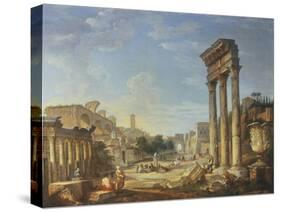 The Forum, Rome-Giovanni Paolo Pannini-Stretched Canvas