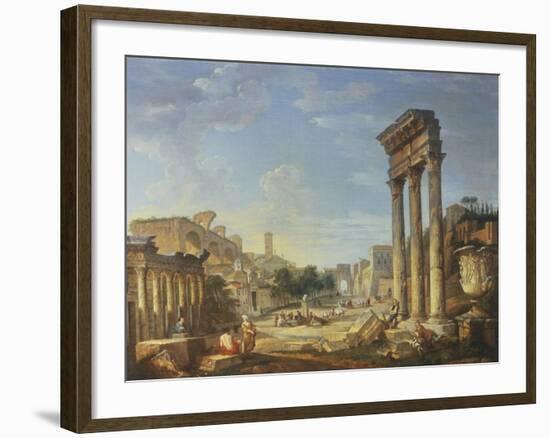 The Forum, Rome-Giovanni Paolo Pannini-Framed Giclee Print