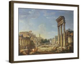 The Forum, Rome-Giovanni Paolo Pannini-Framed Giclee Print