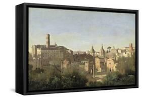 The Forum Seen from the Farnese Gardens, Rome, 1826-Jean-Baptiste-Camille Corot-Framed Stretched Canvas