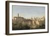 The Forum Seen from the Farnese Gardens, Rome, 1826-Jean-Baptiste-Camille Corot-Framed Giclee Print