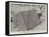 The Foundation-Stone of the New Nile Dam at Assouan-null-Framed Stretched Canvas