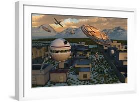 The Founding of Area 51, the Top Secret Base in New Mexico, Usa-null-Framed Art Print