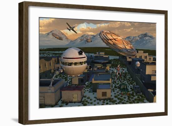 The Founding of Area 51, the Top Secret Base in New Mexico, Usa-null-Framed Art Print