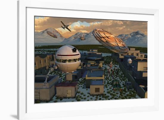 The Founding of Area 51, the Top Secret Base in New Mexico, Usa-null-Framed Art Print