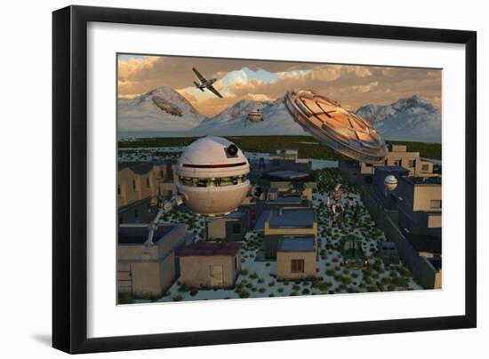 The Founding of Area 51, the Top Secret Base in New Mexico, Usa-null-Framed Premium Giclee Print