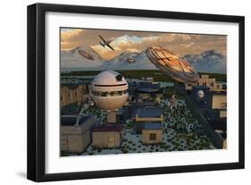 The Founding of Area 51, the Top Secret Base in New Mexico, Usa-null-Framed Premium Giclee Print