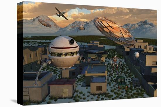 The Founding of Area 51, the Top Secret Base in New Mexico, Usa-null-Stretched Canvas