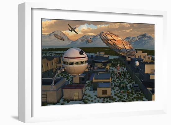 The Founding of Area 51, the Top Secret Base in New Mexico, Usa-null-Framed Art Print