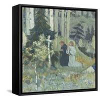 The Founding of the Trinity-Sergius Monastery-Mikhail Vasilyevich Nesterov-Framed Stretched Canvas