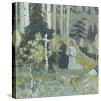 The Founding of the Trinity-Sergius Monastery-Mikhail Vasilyevich Nesterov-Stretched Canvas