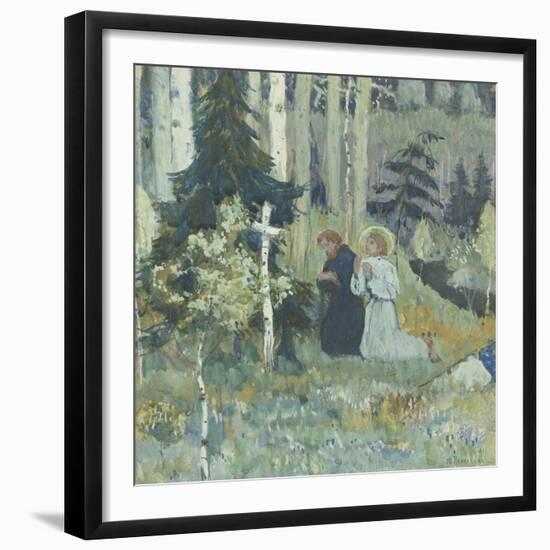 The Founding of the Trinity-Sergius Monastery-Mikhail Vasilyevich Nesterov-Framed Giclee Print