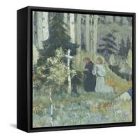 The Founding of the Trinity-Sergius Monastery-Mikhail Vasilyevich Nesterov-Framed Stretched Canvas