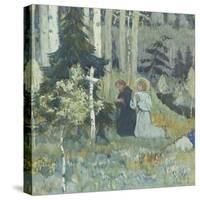 The Founding of the Trinity-Sergius Monastery-Mikhail Vasilyevich Nesterov-Stretched Canvas