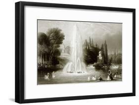 The Fountain at Wilhelmshohe, Near Cassel-English-Framed Giclee Print