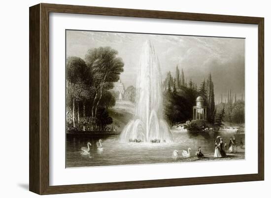 The Fountain at Wilhelmshohe, Near Cassel-English-Framed Giclee Print