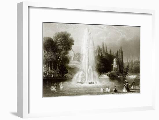 The Fountain at Wilhelmshohe, Near Cassel-English-Framed Giclee Print